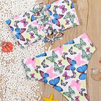 Sexy Color Bowknot Elastic Bikini Set - Thumbnail 1