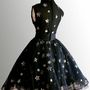 Gorgeous Sparkly Halter Black Prom Dresses with Stars-1