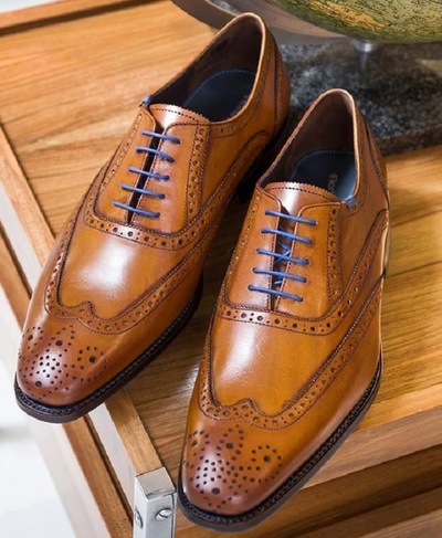 Bespoke Elegant Brown Leather lace up Ankle Shoes for Men