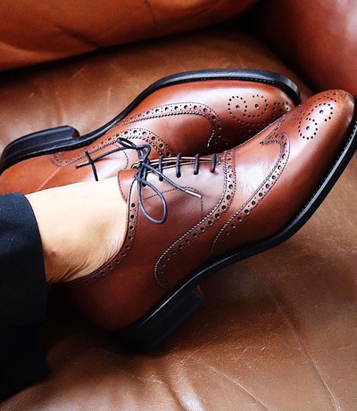 Handmade Bespoke Elegant Brown Lace Up Leather Shoes