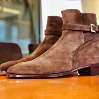 Mens Brown Suede Decent Looks Jodhpurs Buckle Fasttening Handmade Boot - Thumbnail 4