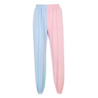 Macaroon Color Block High Waist Jogger Pants - Thumbnail 4