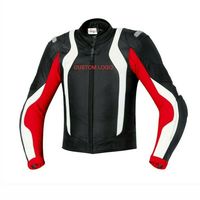 Motorcycle Racing Biker 100% Cowhide Leather Jacket Custom Made - Thumbnail 1