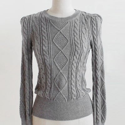 Cable knit sweater womens acrylic