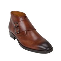 Handmade Tan Ankle High Boots for Mens Premium Quality Custom made boots  - Thumbnail 1