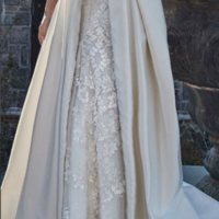 Ball Gown Elegant Satin Silver Wedding Dress,Ball Gown Lace Bridal Gown,2020 Wedding Dress,557 - Thumbnail 1