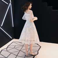 Champagne tulle short prom dress cocktail dress - Thumbnail 3