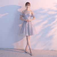 Cute lace short prom dress homecoming dress - Thumbnail 2