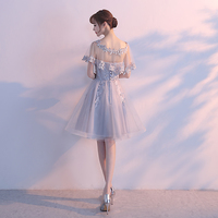 Cute lace short prom dress homecoming dress - Thumbnail 3