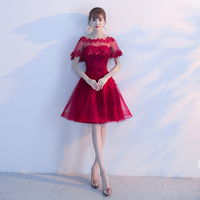 Cute lace short prom dress homecoming dress - Thumbnail 4