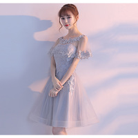 Cute lace short prom dress homecoming dress - Thumbnail 5