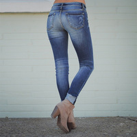 Ripped Denim Casual Pants - Thumbnail 3