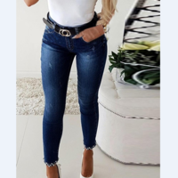 Bow Cuff Skinny Jeans - Thumbnail 1