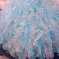 Luxury 2019 Bling Bling Ball Gown Prom Dresses Beaded Crystals Ruffles Organza Sweet 16 Dresses Quinceanera Dress vestidos de quinceañera,563 - Thumbnail 1