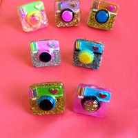 Three Instagram button rings  - Thumbnail 1