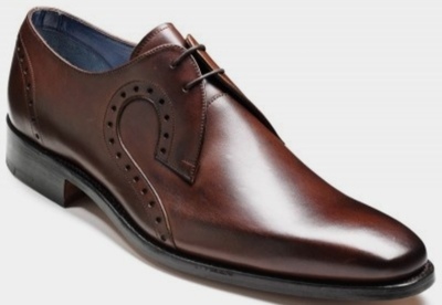 Customize Dark Brown Leather Tucedo Wear Mens Hand Stitch Narrow Toe Shoes