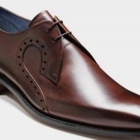 Customize Dark Brown Leather Tucedo Wear Mens Hand Stitch Narrow Toe Shoes - Thumbnail 1