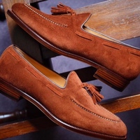 gentelman looks hand craft loafers moccasin available in brown suede - Thumbnail 4