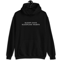 Free Shipping-"SLEEPLESS NIGHTS DAYS" HOODIE - Thumbnail 4