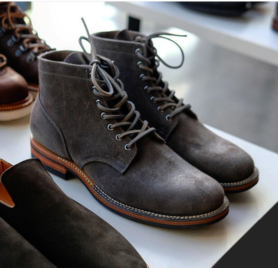 Bespoke Gray Ankle High Suede Boots, Bespoke Dress Formal Stylish Boots