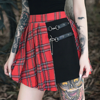 Pleated harajuku plaid skirt - Thumbnail 2