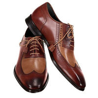 Handmade Two Tone Oxfords Leather Dress Shoes, Best Formal Leather Shoes For Men - Thumbnail 1