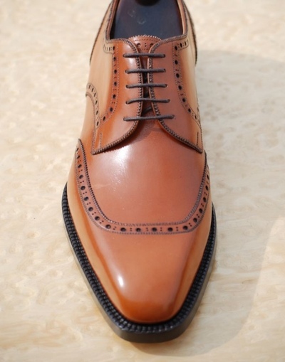 Bespoke Fashion Brown Leather Oxfords Lace Up Dress Mens Shoes