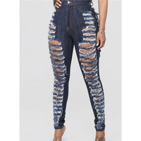 Ripped Women'S Denim Jeans - Thumbnail 1