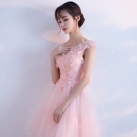 Cute tulle lace short prom dress hoco dress - Thumbnail 1