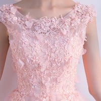 Cute tulle lace short prom dress hoco dress - Thumbnail 3