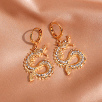 Free Shipping-CHINESE DRAGON EARRINGS - Thumbnail 1