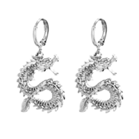 Free Shipping-CHINESE DRAGON EARRINGS - Thumbnail 3