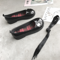 Stars and Moon Lolita Kawaii High Heels Fashion Shoes in Black and White - Thumbnail 6