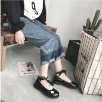 Stars and Moon Lolita Kawaii High Heels Fashion Shoes in Black and White - Thumbnail 7