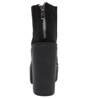 Stylish Zip up Back Black Ankle Boots - Thumbnail 5