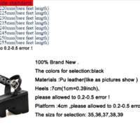 Gothic Punk Platform Black Sandals - Thumbnail 4
