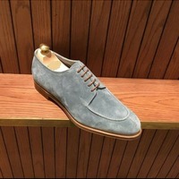 Handmade Gray Dress Shoes, Suede Leather Lace up Shoes,business Dress Shoes - Thumbnail 4