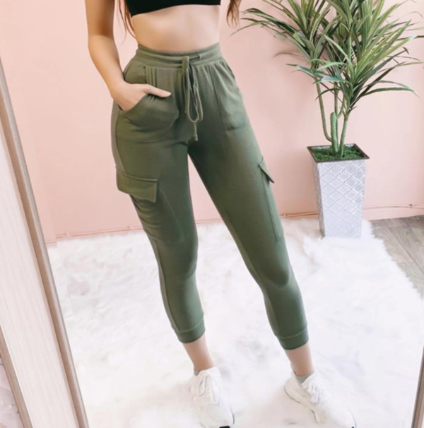 Drawstring Design Casual Pants