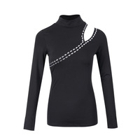 Rhinestone Solid Color T-Shirt Top - Thumbnail 4