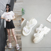 Harajuku Retro Chic Black and White Fashion Sandals - Thumbnail 1
