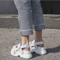 Harajuku Retro Chic Black and White Fashion Sandals - Thumbnail 3