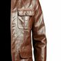 Men's Motorcycle Blazer Coat Real Genuine Real Leather Jacket-2