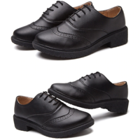 Lace up Casual Leather Oxford Shoes - Thumbnail 1