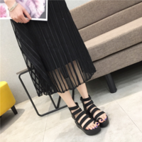 Retro Gothic Black Gladiator Sandals - Thumbnail 3