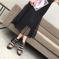 Retro Gothic Black Gladiator Sandals - Thumbnail 6