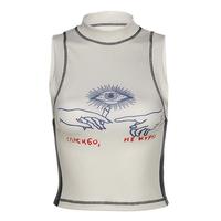 Fingers Eye Print Summer Tank Top - Thumbnail 4