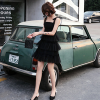 Black tulle short prom dress party dress - Thumbnail 3