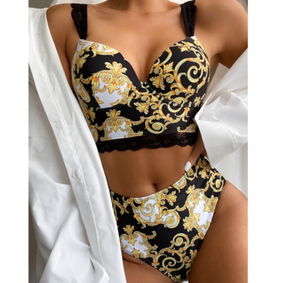 Sexy lace bikini swimsuit set - Thumbnail 3