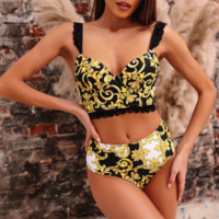 Sexy Lace Bikini Swimsuit Set - Thumbnail 3