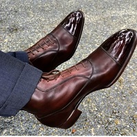 Handmade Ankle High Brown Leather Boots For Men, Men Leather Handmade Boots - Thumbnail 4